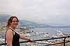 Lisa in Monaco, with Italy somewhere off in the mist