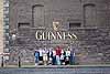 Band members outside the Guinness building
