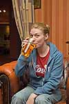 Katie has a drink in the Gleneagle Hotel bar, Killarney