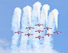 RCAF Snowbirds descending in a loop