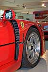 A closeup of a Ferrari