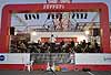 The band performs in front of the Ferrari museum in Maranello, Italy