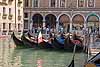 Parked gondolas in Venice, Italy
