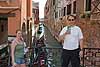 Enjoying a beer in Venice, Italy