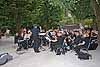 The band performs in Mirabell Gardens, Salzburg, Austria