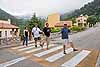 Band members re-enact Abbey Road in Eze