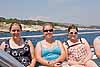 Three beautiful band members on the Cassis boat cruise