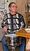 Mike playing drum at New Year's Eve 2010