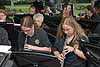 The oboe section warming up