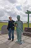 Me with the Charlie Chaplin statue at Waterville, Co. Kerry