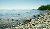 The shore of Lake Superior, viewed from a hiking trail in Sleeping Giant Provincial Park