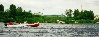 Crossing the Moose River between Moosonee and Moose Factory in a freighter canoe