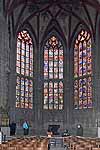 Stained glass windows in Bern cathedral